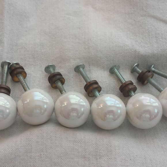 CERAMIC Drawer Knobs Pulls Set 8 VTG - Picture 6 of 6
